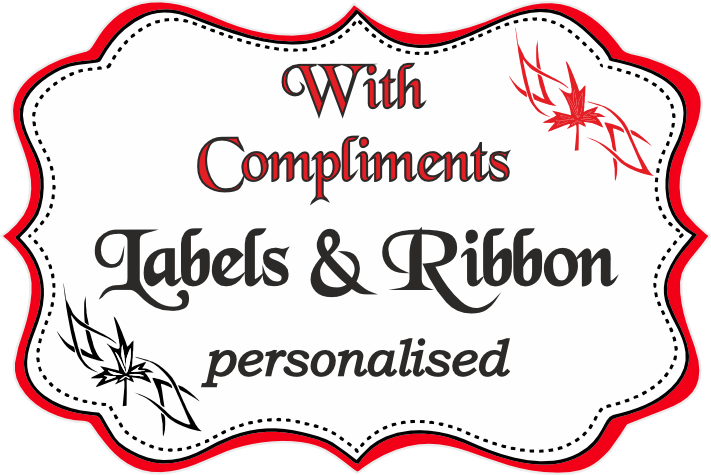 Labels and Ribbons - Gift Labels Rectangle Design 603