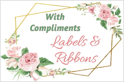 Labels and Ribbons - Gift Labels Rectangle Design 606