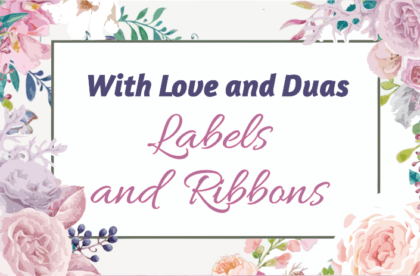 Labels and Ribbons - Gift Labels Rectangle Design 607