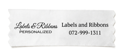 Tailors Custome Printed Ribbon with Black Text