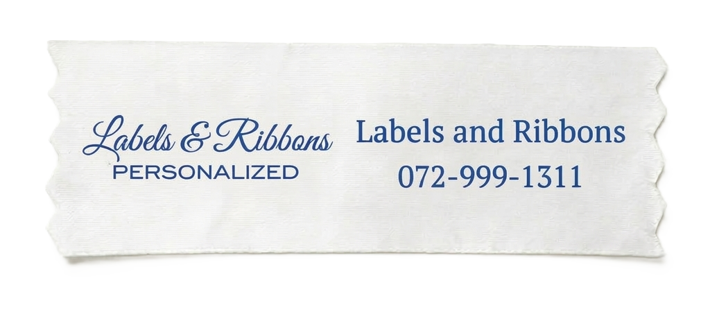 15mm White Stitch-On Ribbon Clothing Tags - Image 3