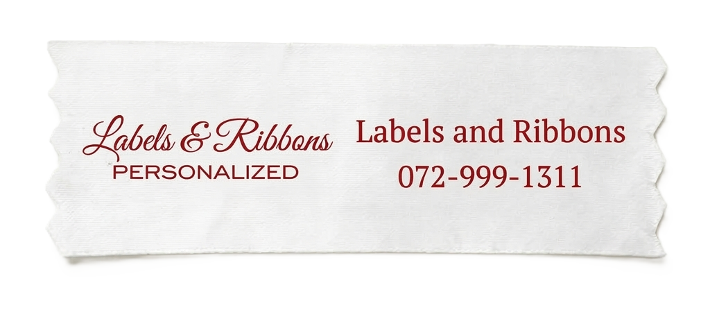 15mm White Stitch-On Ribbon Clothing Tags - Image 2