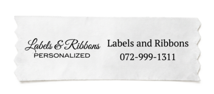 Tailors Custome Printed Ribbon with Black Text