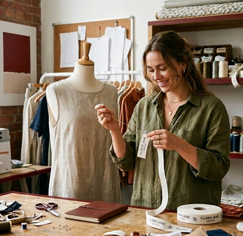 Custom Stitch-On Labels for Tailors & Designers