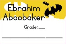 Book Labels for School design 2 from Labels and Ribbons